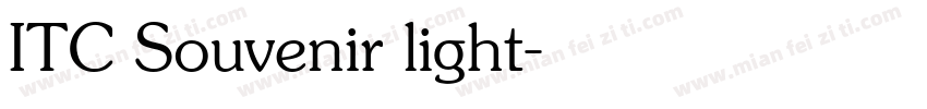 ITC Souvenir light字体转换